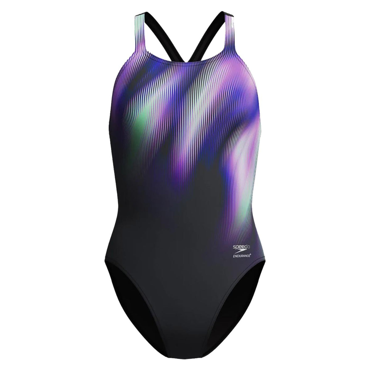 SPEEDO WOMAN PRINTED POWERBACK - Nero - vista 3