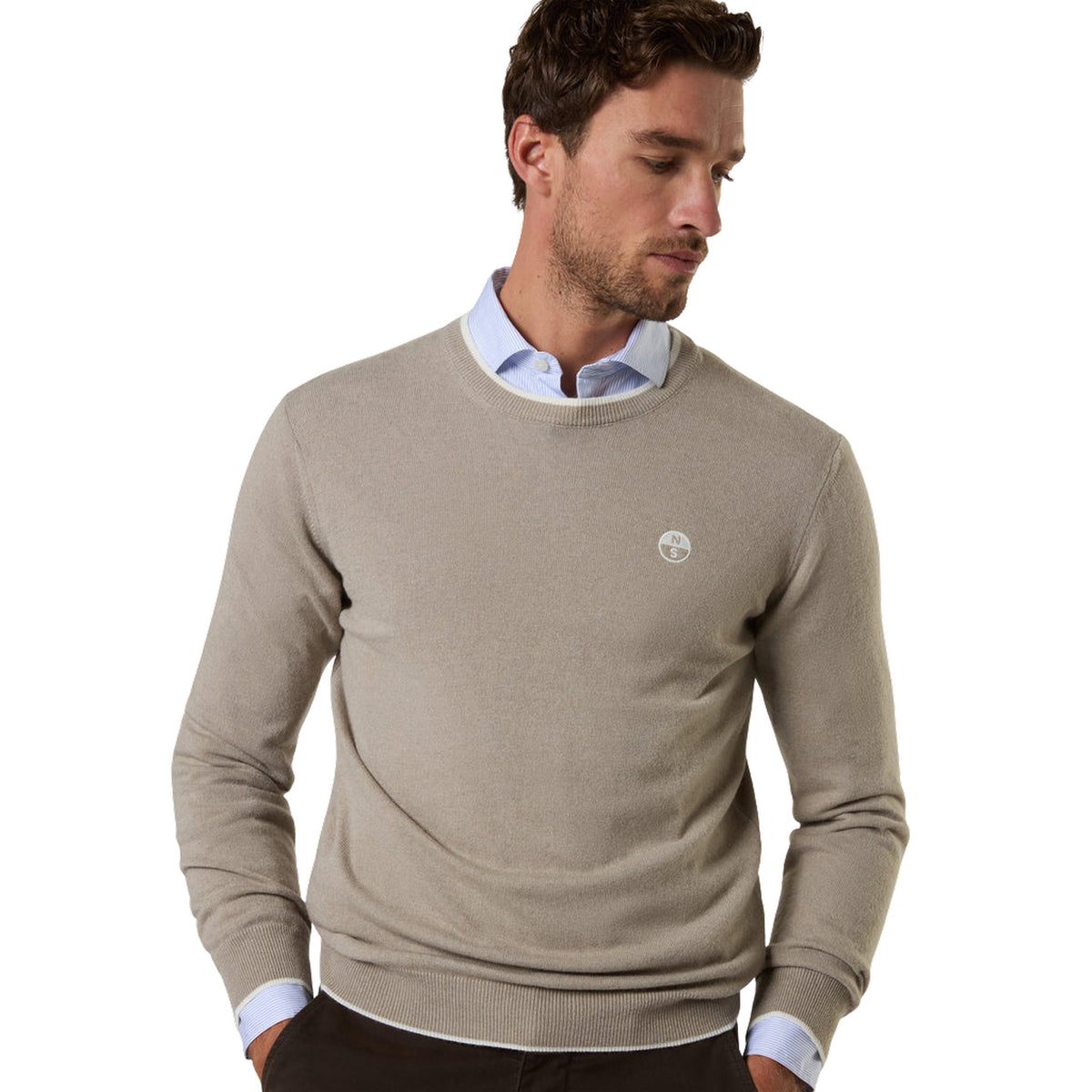 NORTH SAILS CREW NECK 12GG KNITWEAR - Beige - immagine principale
