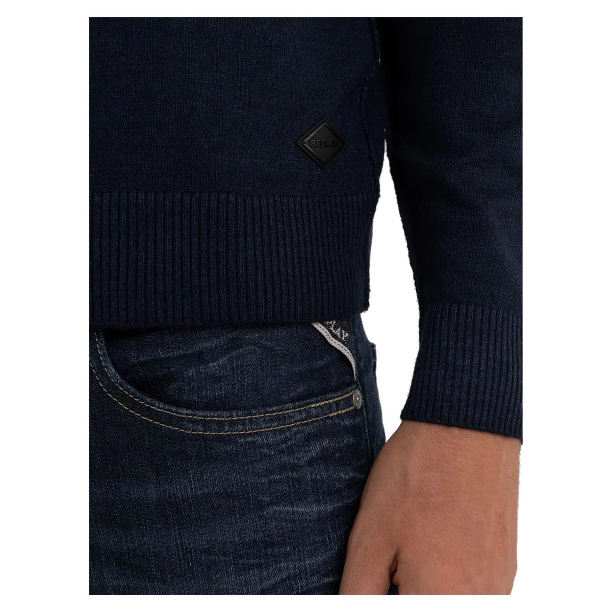 REPLAY MAGLIONE UOMO - Blu - vista 5
