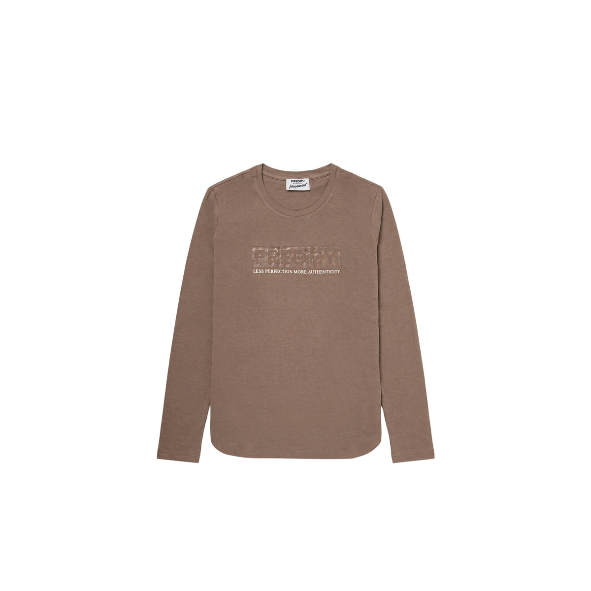 FREDDY COLLEGE LUXE TEE LS MODAL - Marrone chiaro - immagine principale