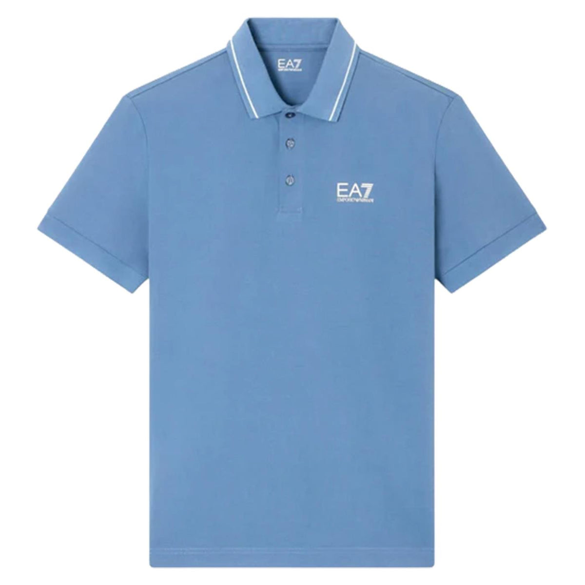 EMPORIO ARMANI 7 EA7 TRAIN CORE POLO PIQUET - Azzurro - vista 3