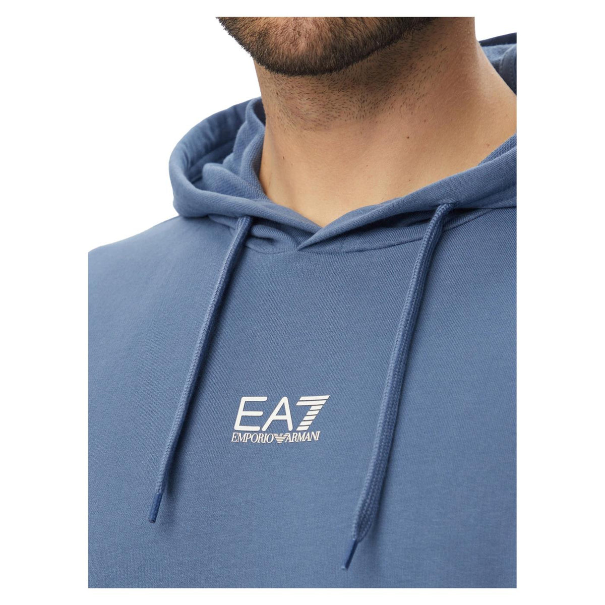 EMPORIO ARMANI 7 EA7 TRAIN CORE ID M HOODIE - Denim - vista 3