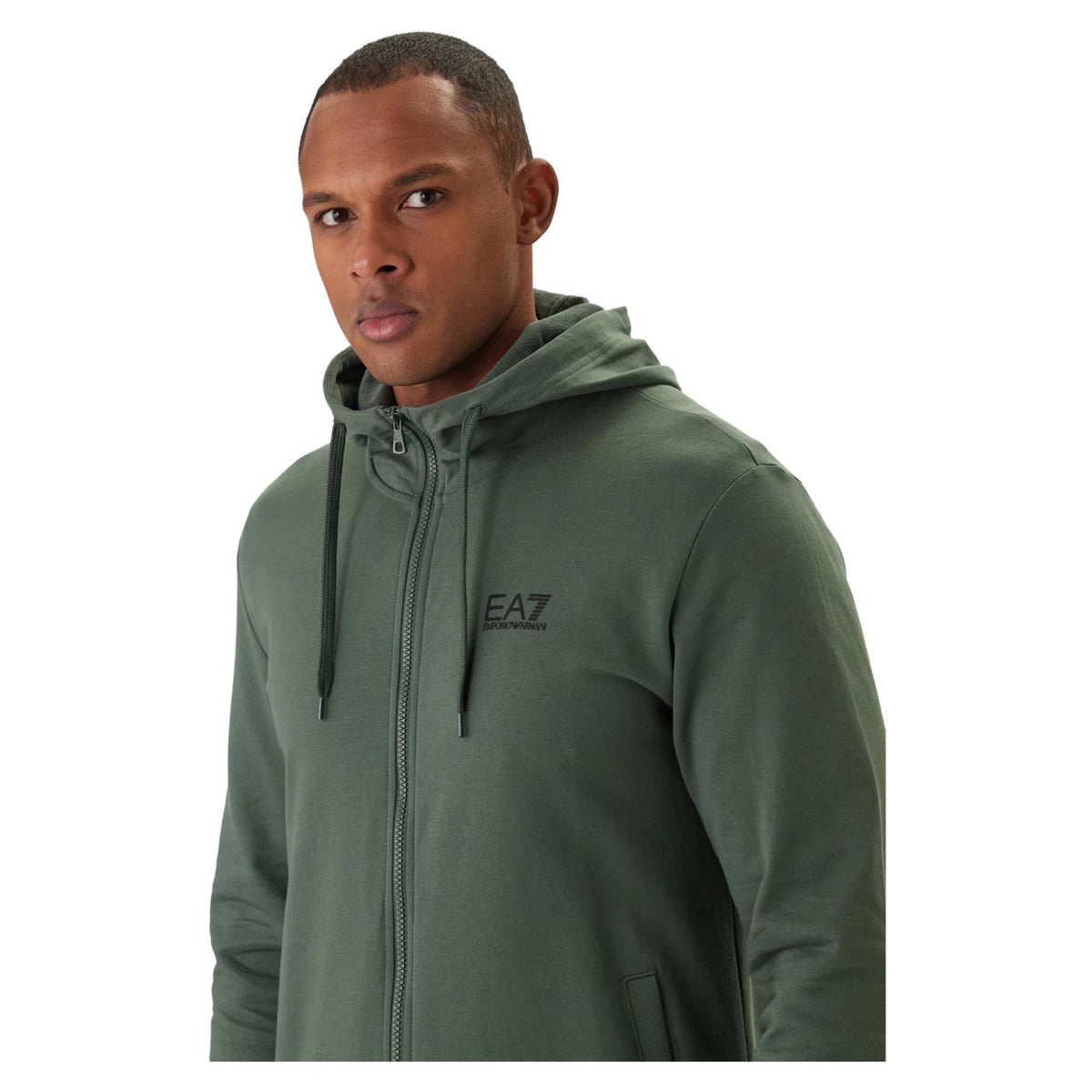 EMPORIO ARMANI 7 EA7 TRAIN CORE ID M HOODIE FZ - Militare - vista 3
