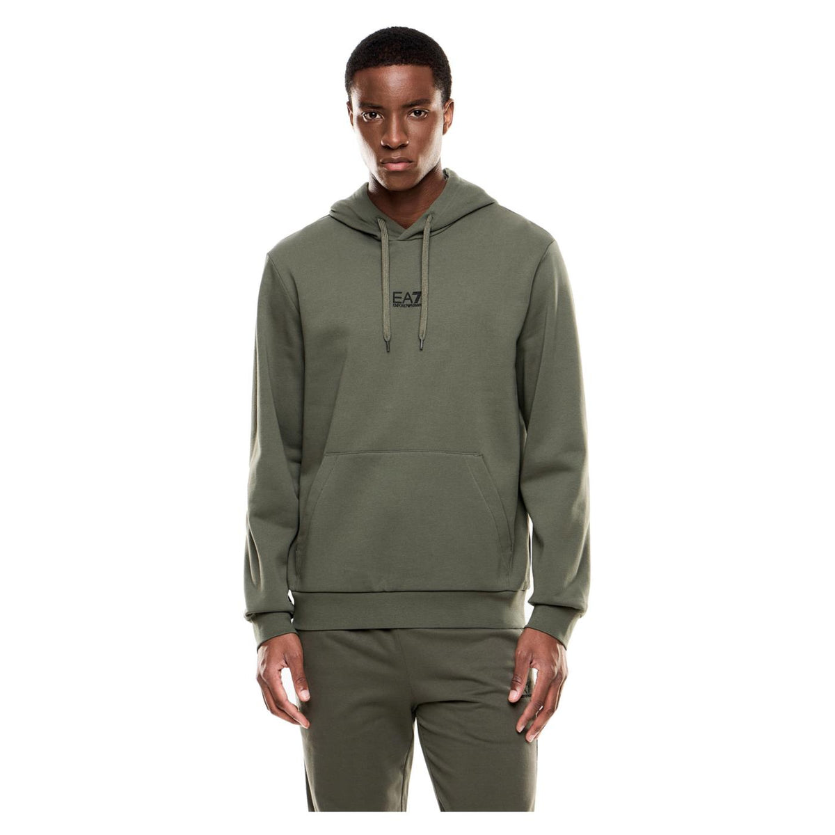 EMPORIO ARMANI 7 EA7 TRAIN CORE ID M HOODIE - Verde militare - vista 2