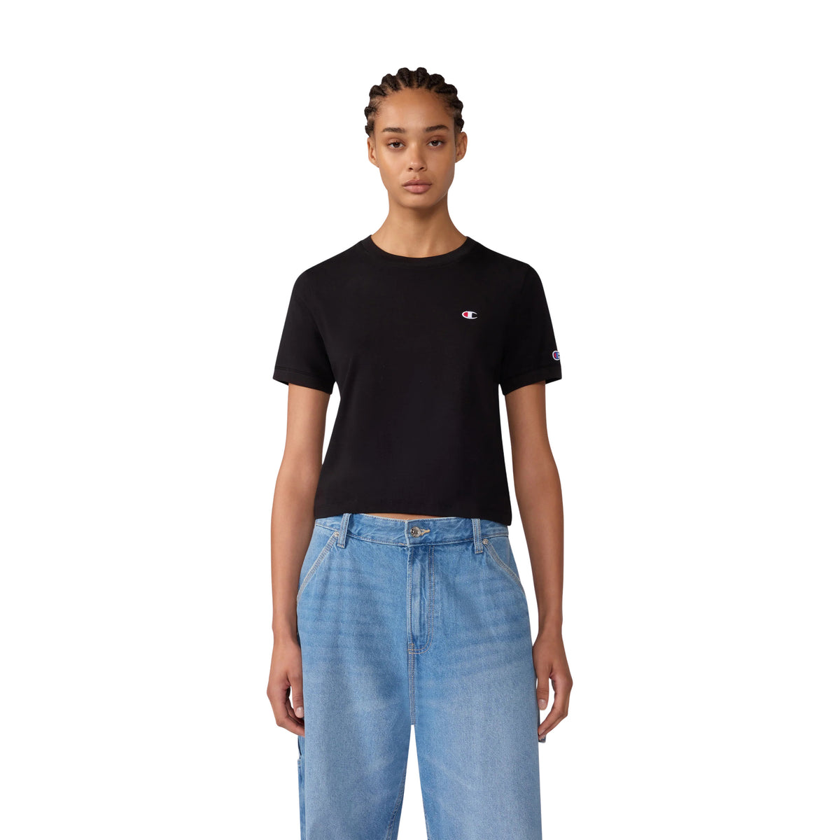 CHAMPION CROP SS TEE WOMAN - Nero - immagine principale
