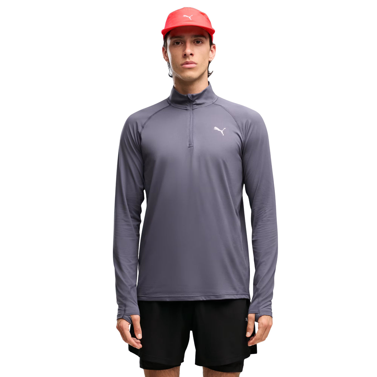 PUMA RUN VELOCITY HALF ZIP TEE - Grigio scuro - immagine principale