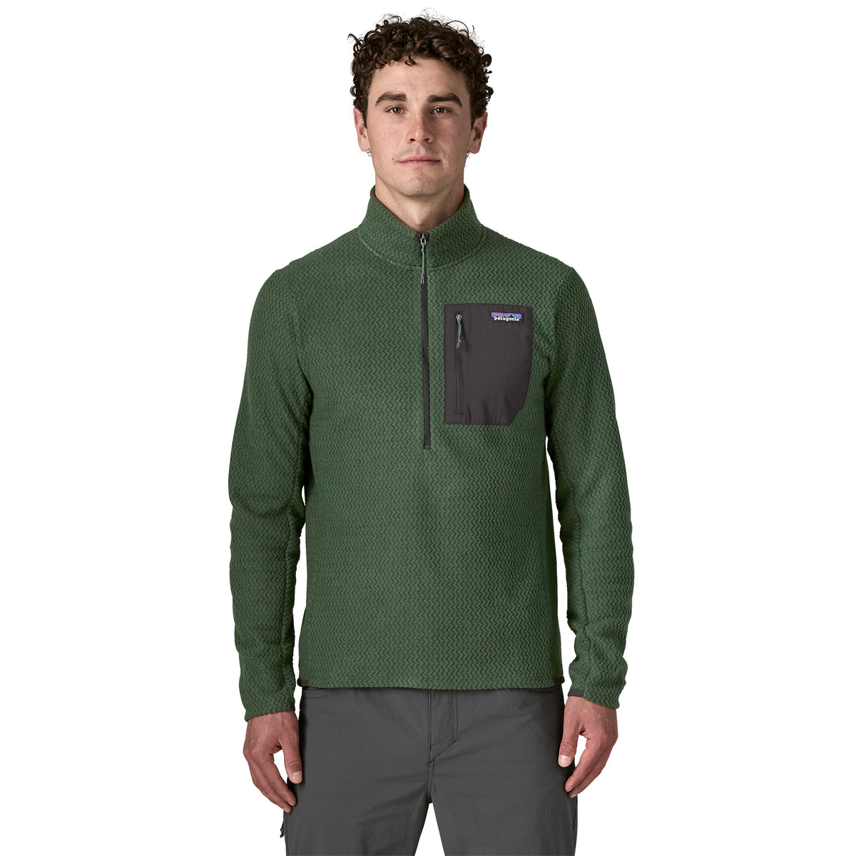 PATAGONIA R1 AIR ZIP NECK - Verde - immagine principale