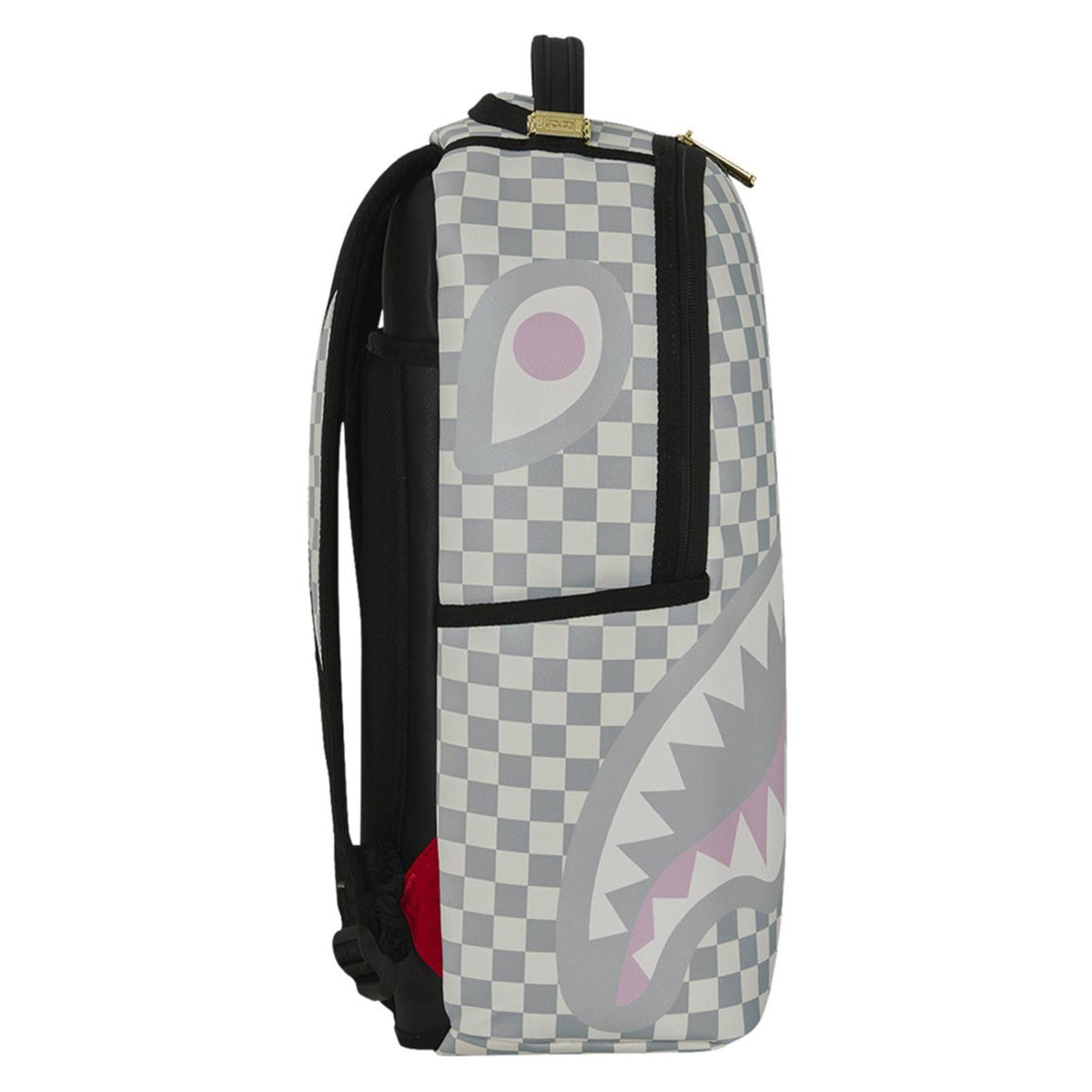 SPRAYGROUND CREAM CHECK SIDE DRIP - Nero - vista 3