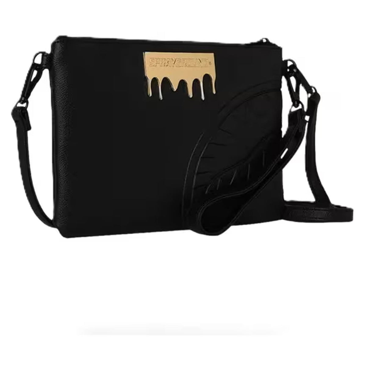 SPRAYGROUND GOLD BRICK LUXE CROSSOVER - Nero - vista 3