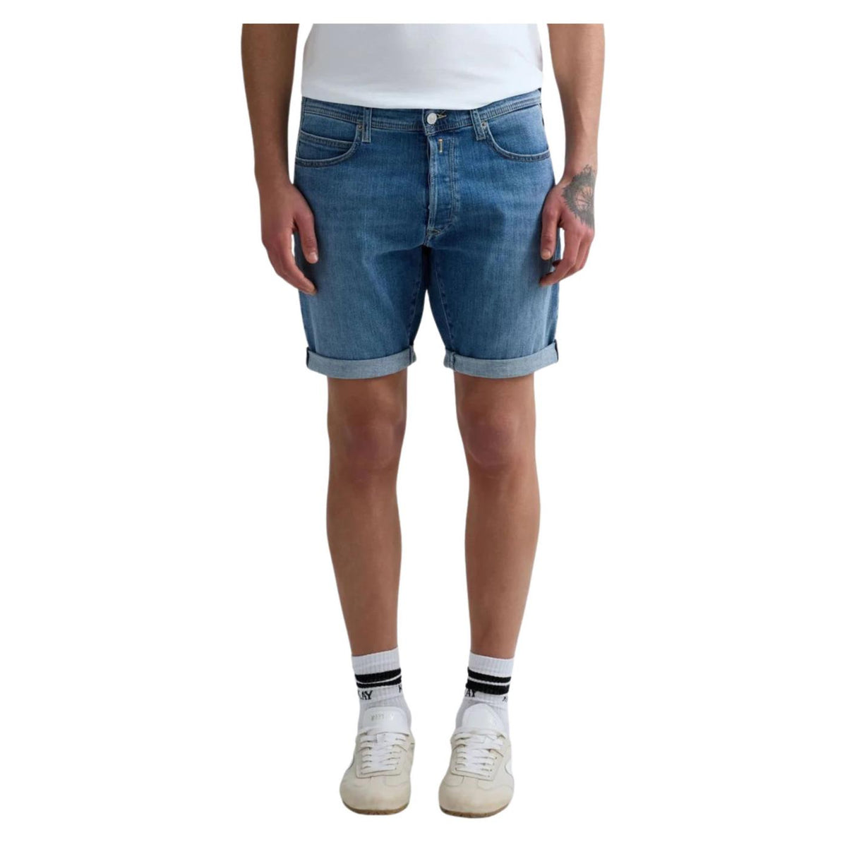 REPLAY BERMUDA IN DENIM - Denim - immagine principale