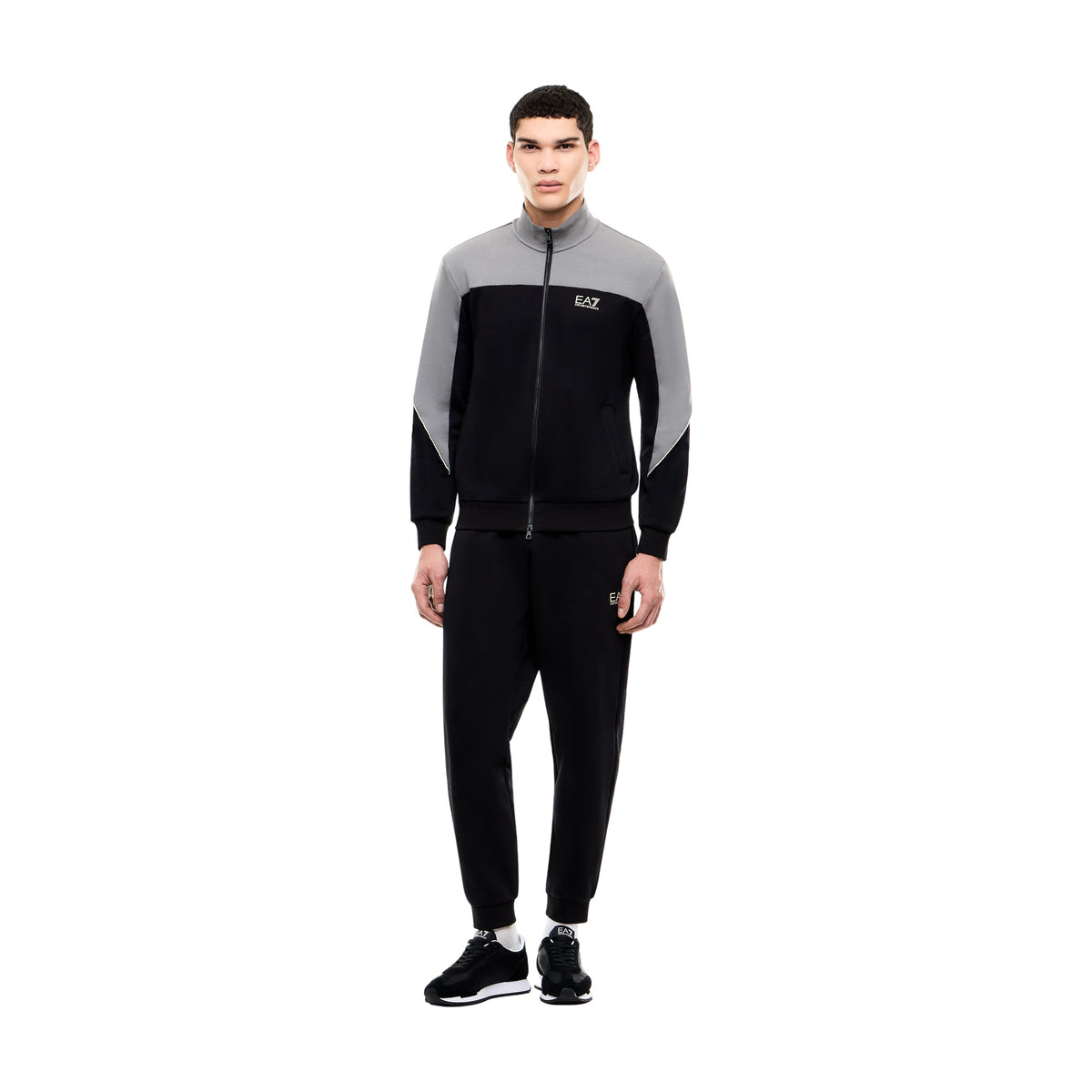 EMPORIO ARMANI 7 EA7 TRAIN COLOURBLOCK T-SUIT - Nero - immagine principale