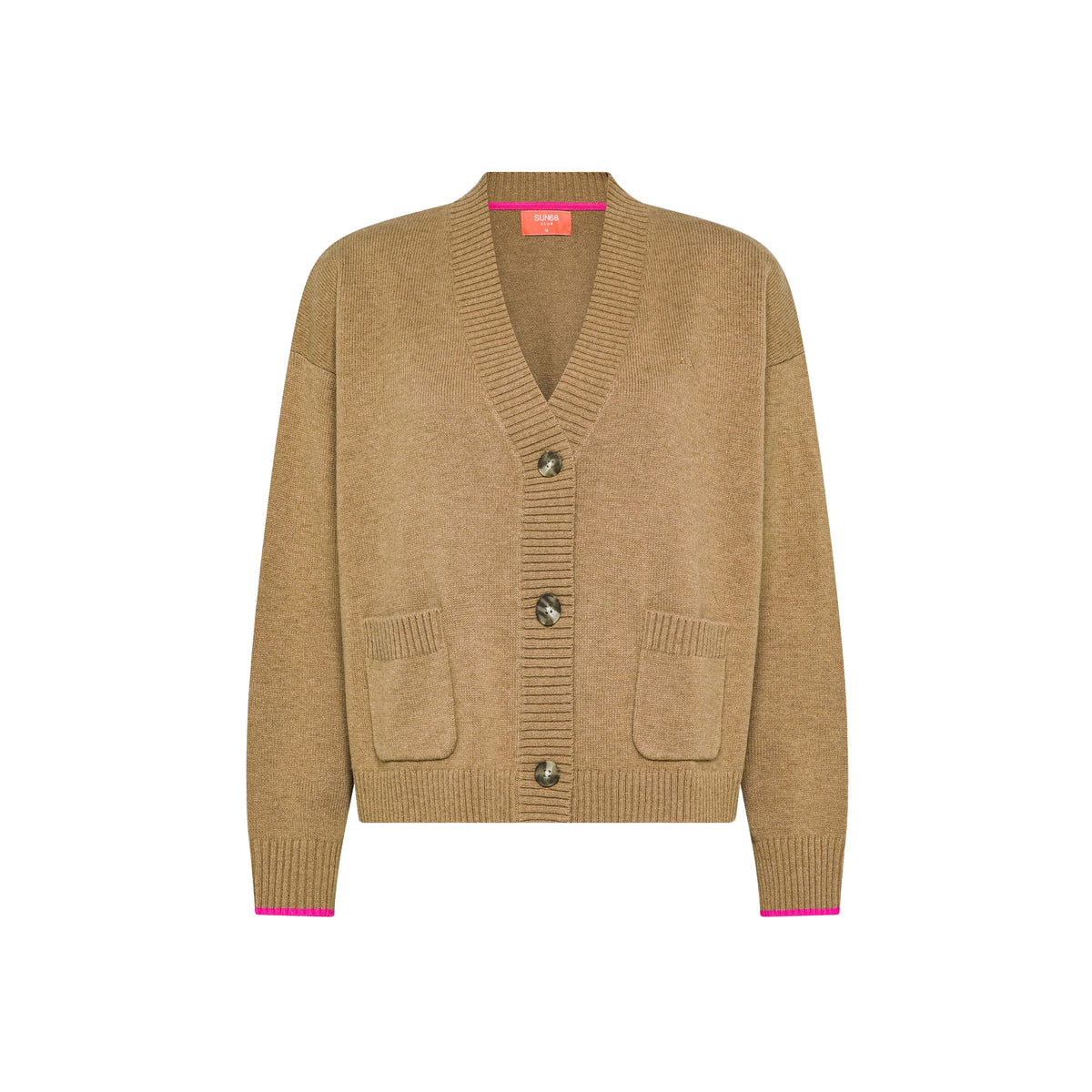 SUN68 CARDIGAN WARM WOOL WOMAN - Marrone chiaro - immagine principale