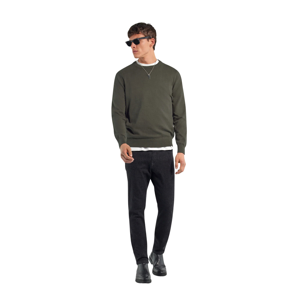 GAS ARLO ROUND SWEATER - Militare - immagine principale