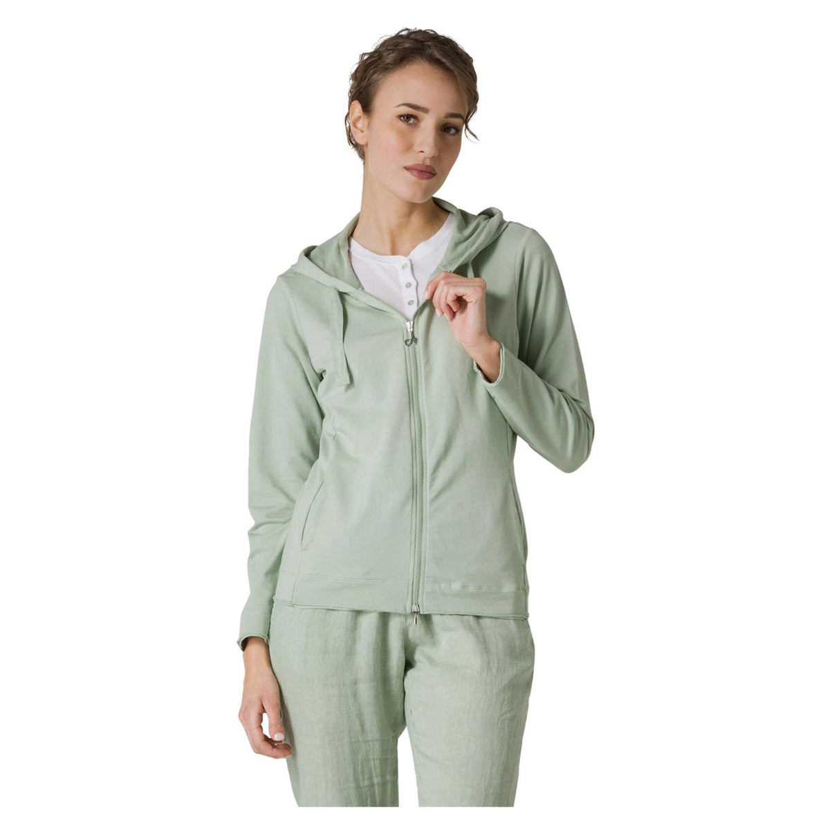 DEHA FELPA ZIP E CAPPUCCIO