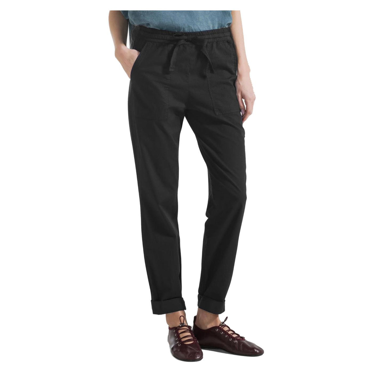 DEHA STRAIGHT POPLIN TROUSERS