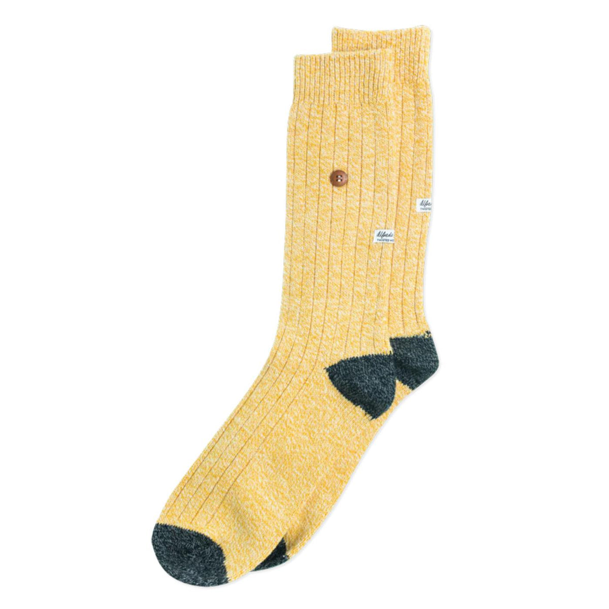 ALFREDO GONZALES TWISTED WOOL YELLOW SOCKS