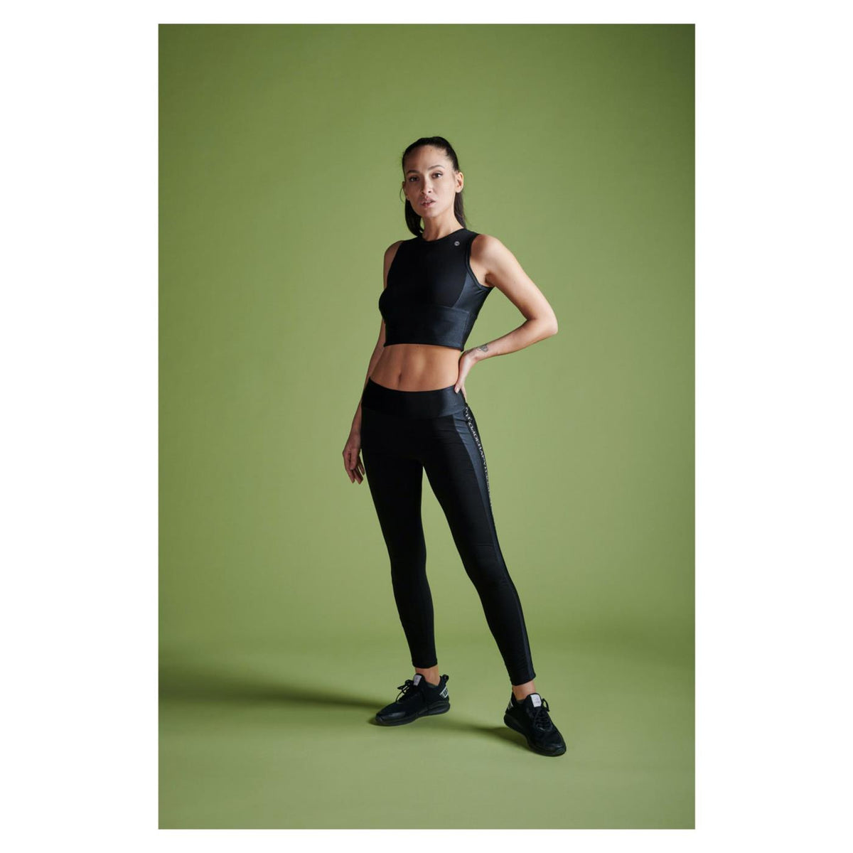 DEHA LEGGINGS BANDE CON LOGO