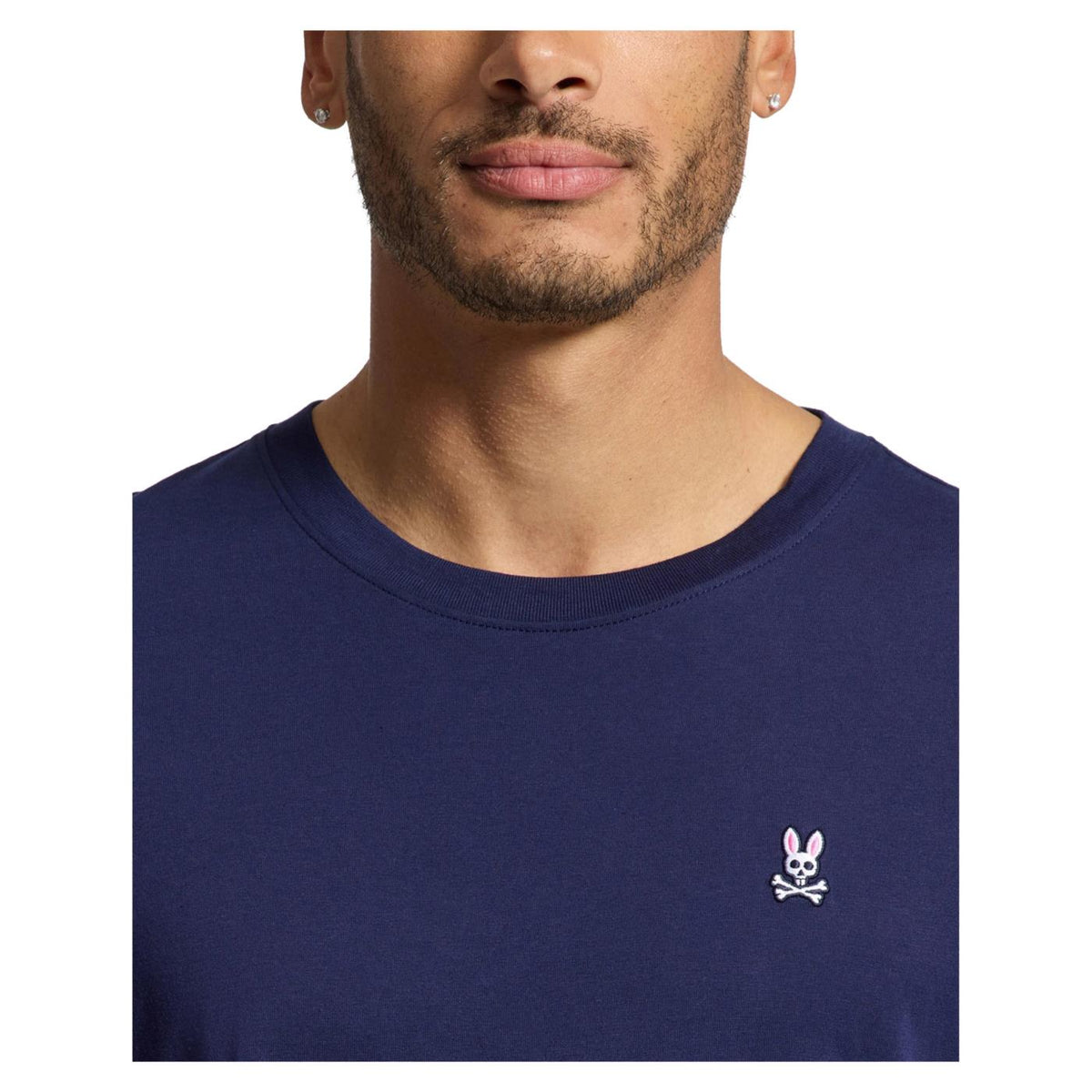 PSYCHO BUNNY CLASSIC CREW NECK TEE - Blu - vista 3