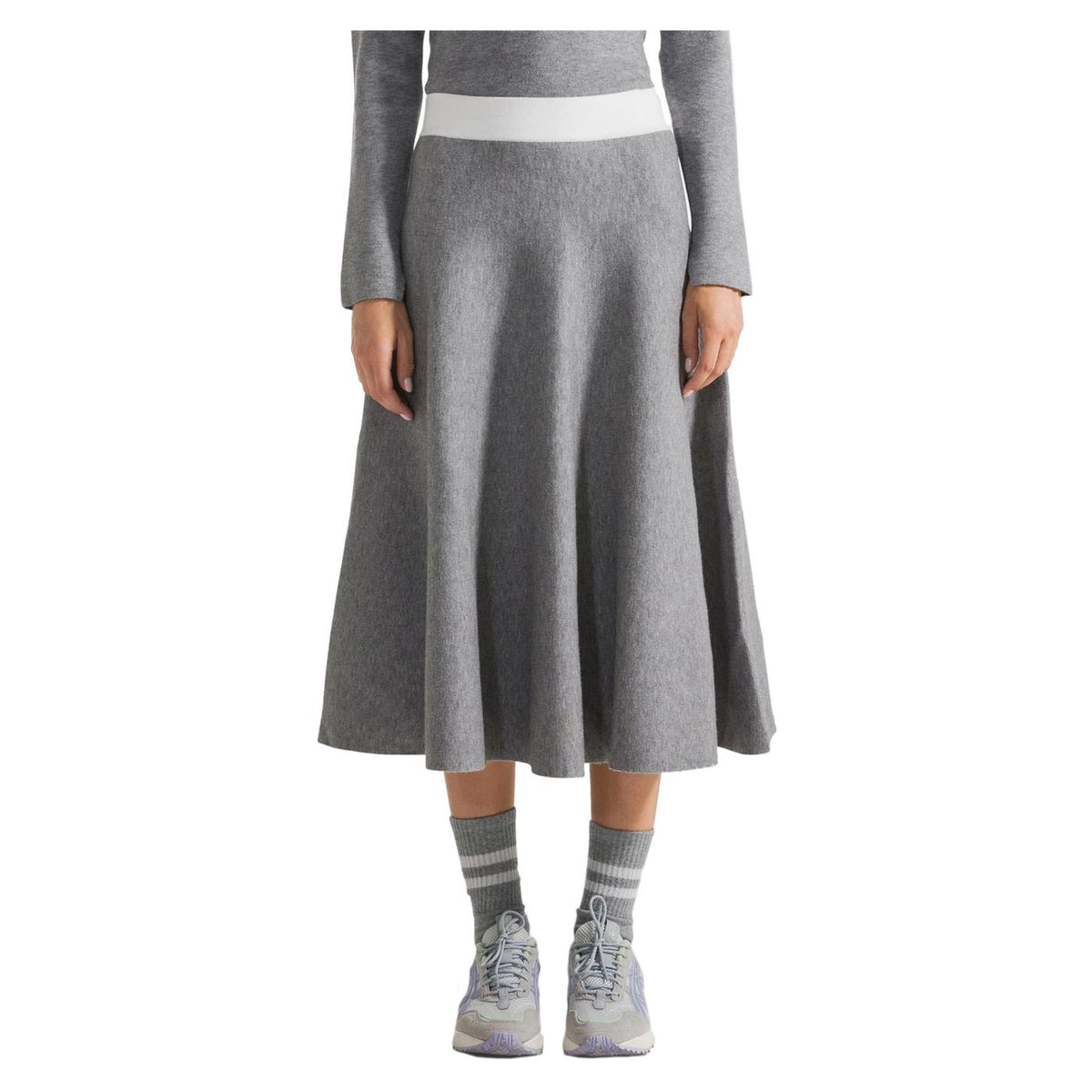 DEHA TWO-TONE KNITTED SKIRT - seconda immagine