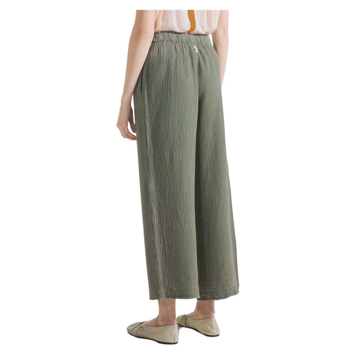 DEHA COTTON GAUZE TROUSERS - seconda immagine