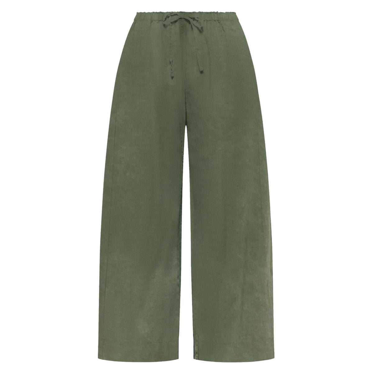 DEHA CROPPED LINEN TROUSERS