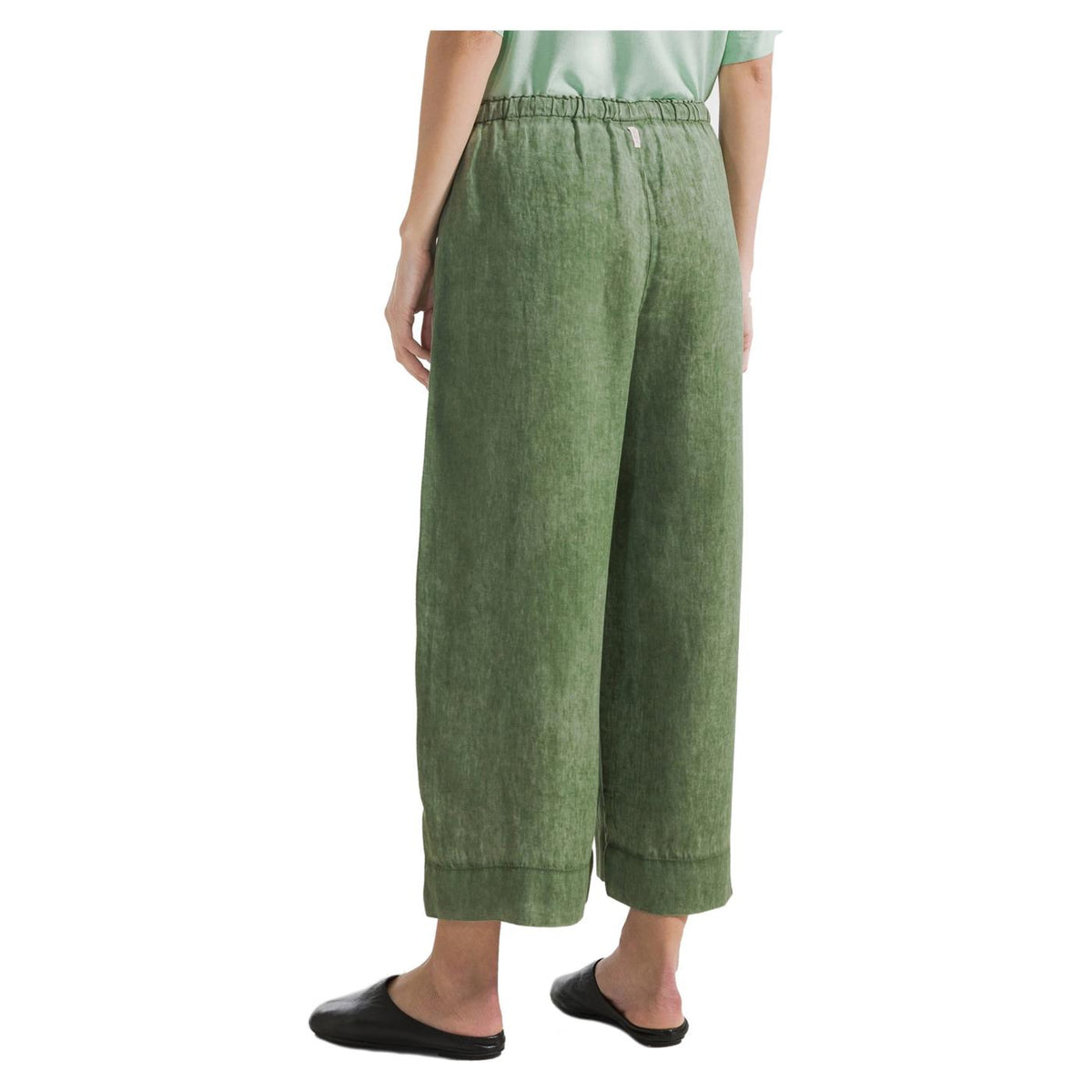 DEHA PANTALONE CROPPED IN LINO