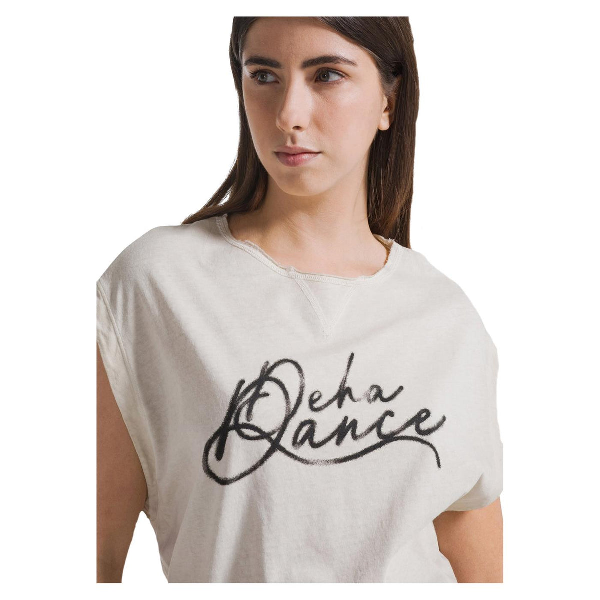 DEHA T-SHIRT EFFETTO FADE - Bianco - vista 3