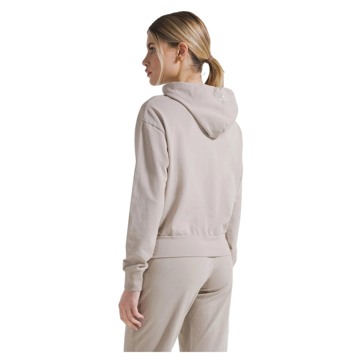 DEHA FELPA ZIP E CAPPUCCIO - Beige - vista 2