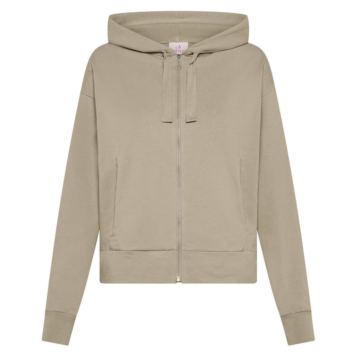 DEHA FELPA ZIP E CAPPUCCIO - Beige - vista 3