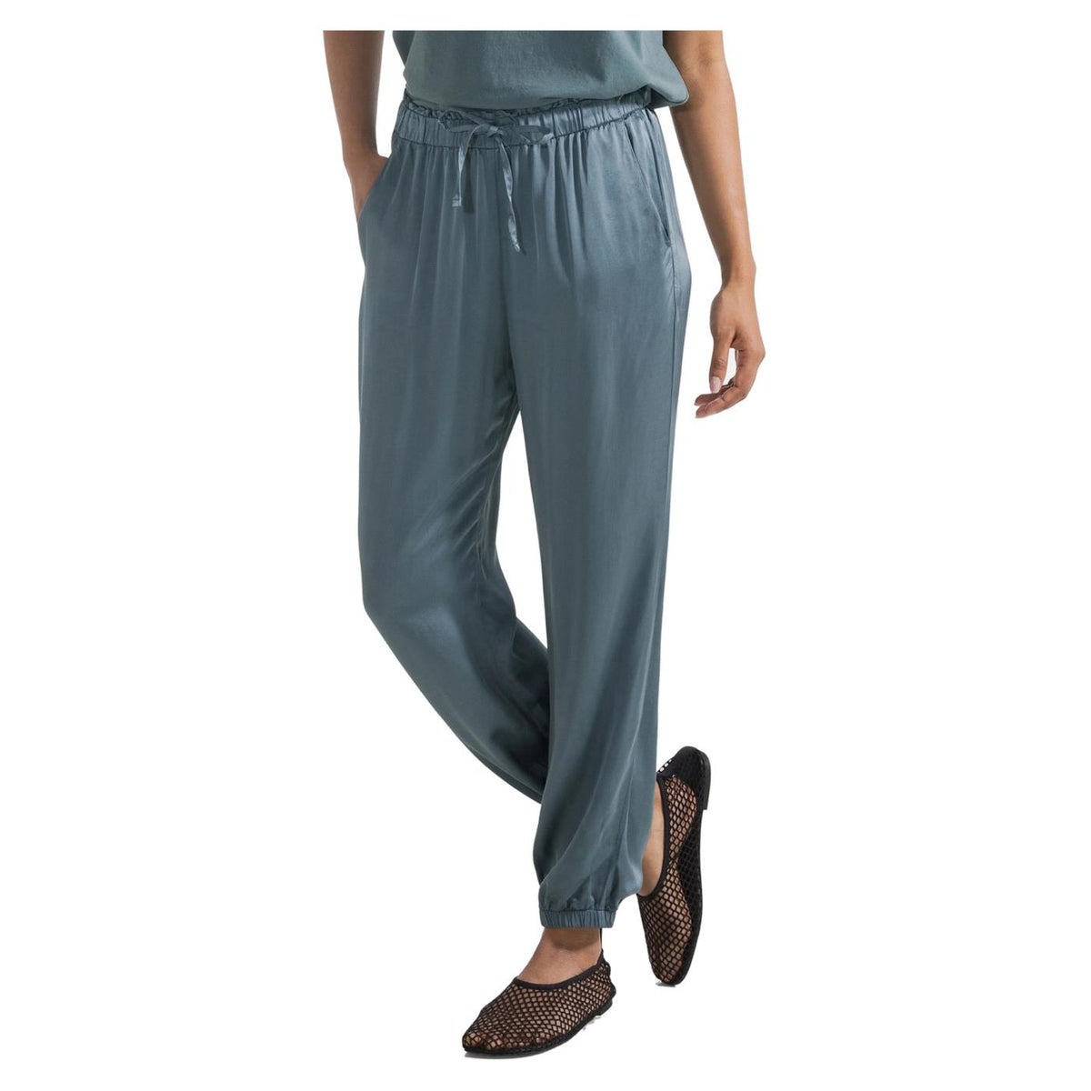 DEHA JOGGER IN RASO DI VISCOSA - C1-azzurro - immagine principale