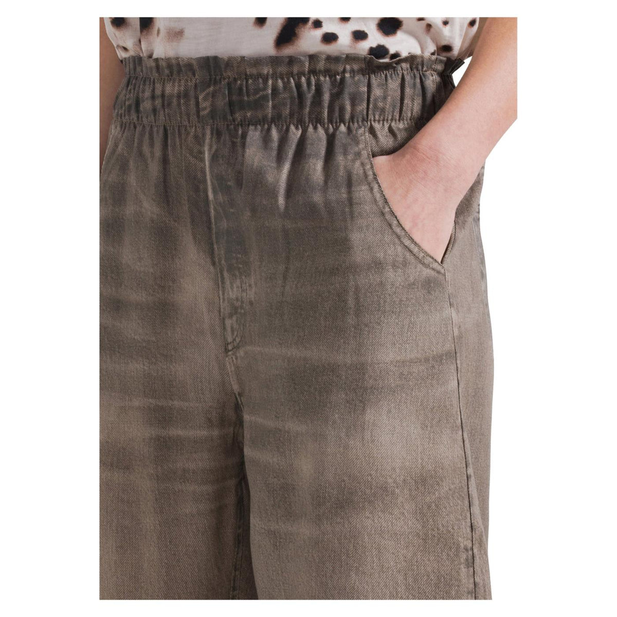 DEHA PANTALONE BALLOON DENIM - Marrone chiaro - vista 3