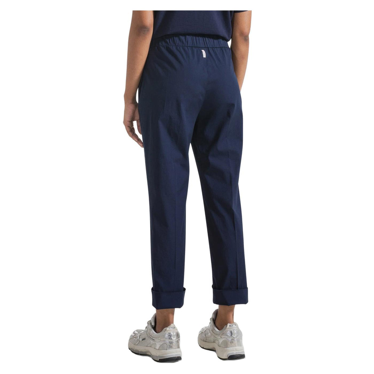 DEHA PANT DRITTO IN POPELINE - Blu - vista 2