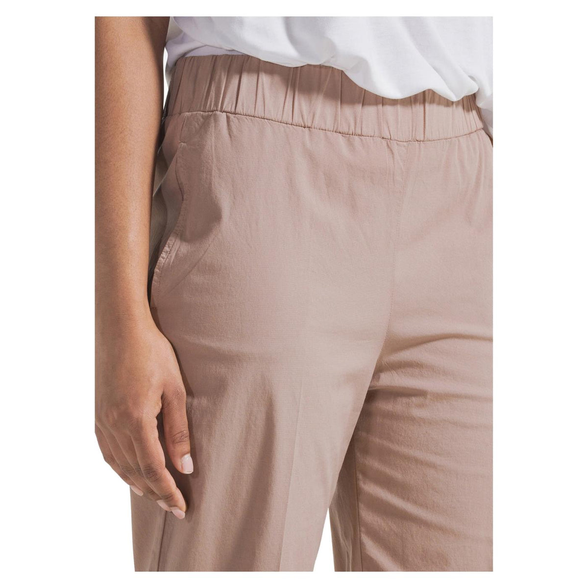DEHA PANT DRITTO IN POPELINE - Beige - vista 3