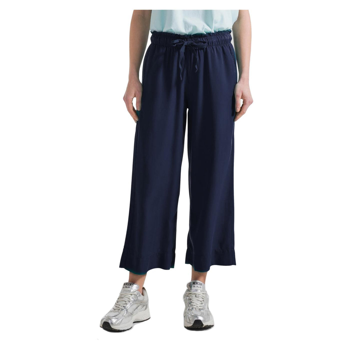 DEHA PANT CROPPED IN TENCEL - Blu - immagine principale