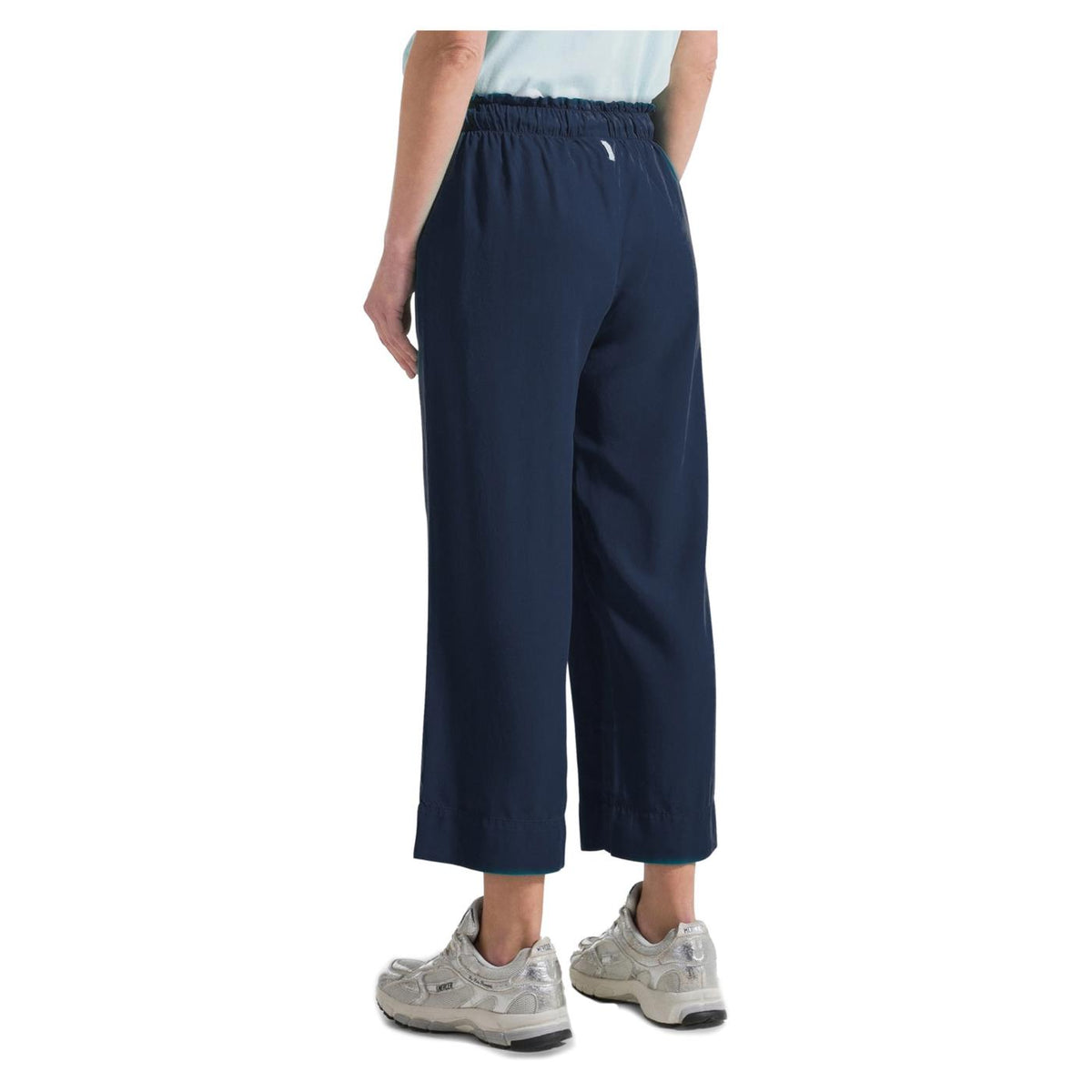 DEHA PANT CROPPED IN TENCEL - Blu - vista 2