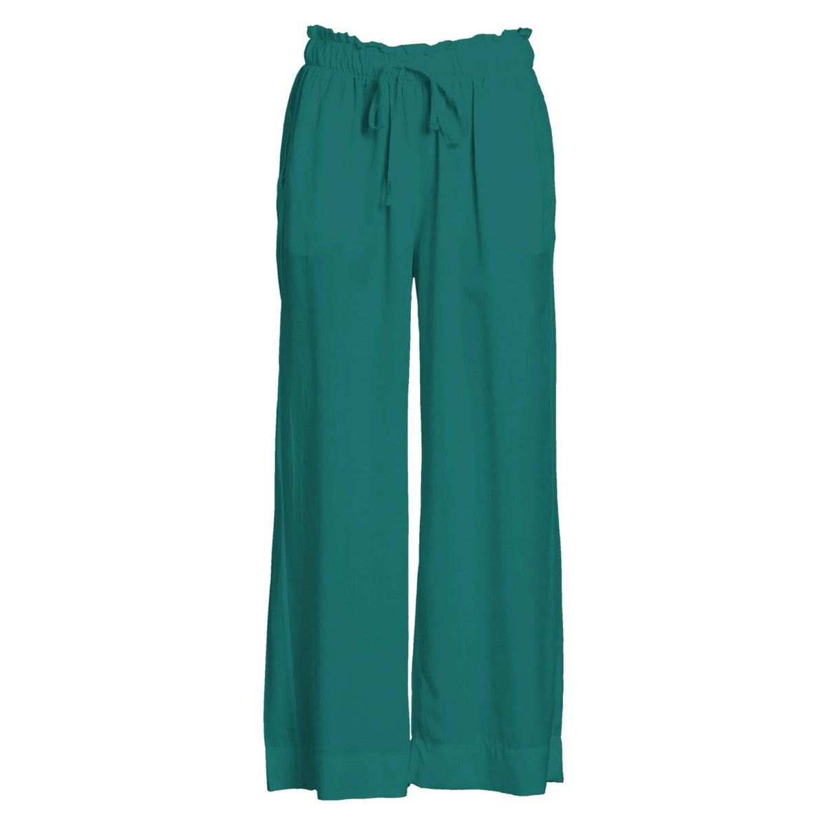 DEHA PANT CROPPED IN TENCEL - Verde - vista 3