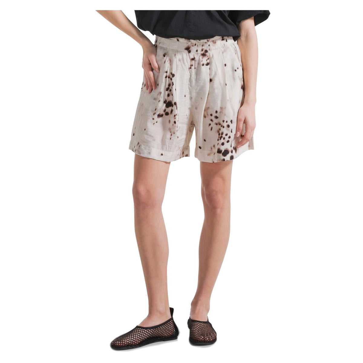 DEHA SHORTS IN VISCOSA ALLOVER - Beige - immagine principale