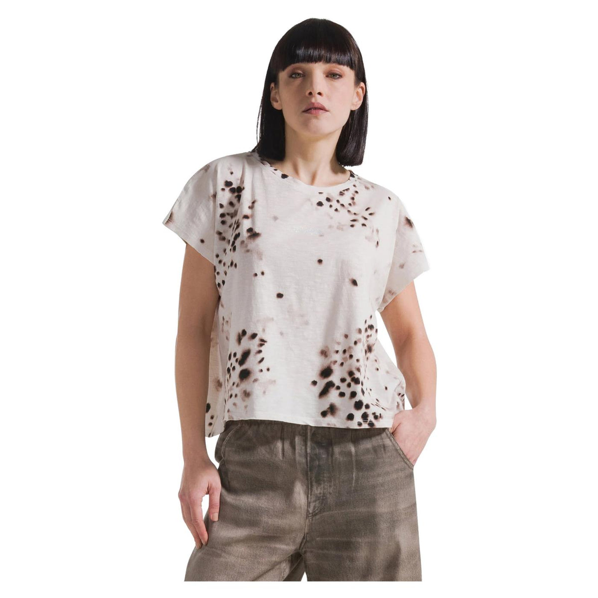 DEHA T-SHIRT ALLOVER - Beige - immagine principale