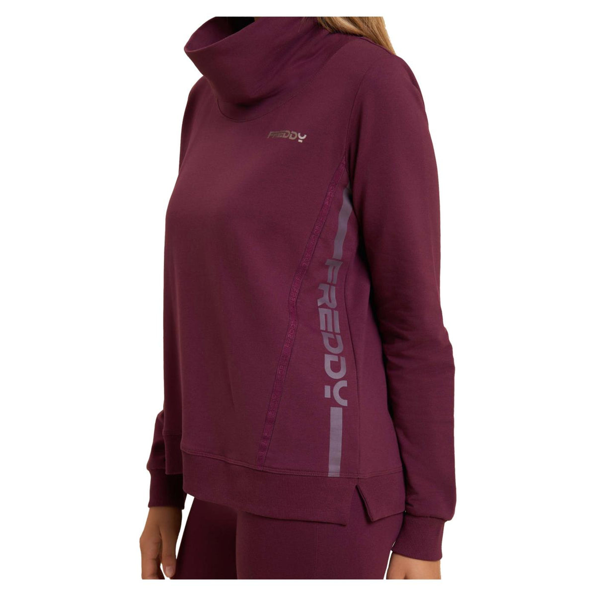FREDDY FELPA HIGH NECK STRETCH - Bordeaux - vista 3