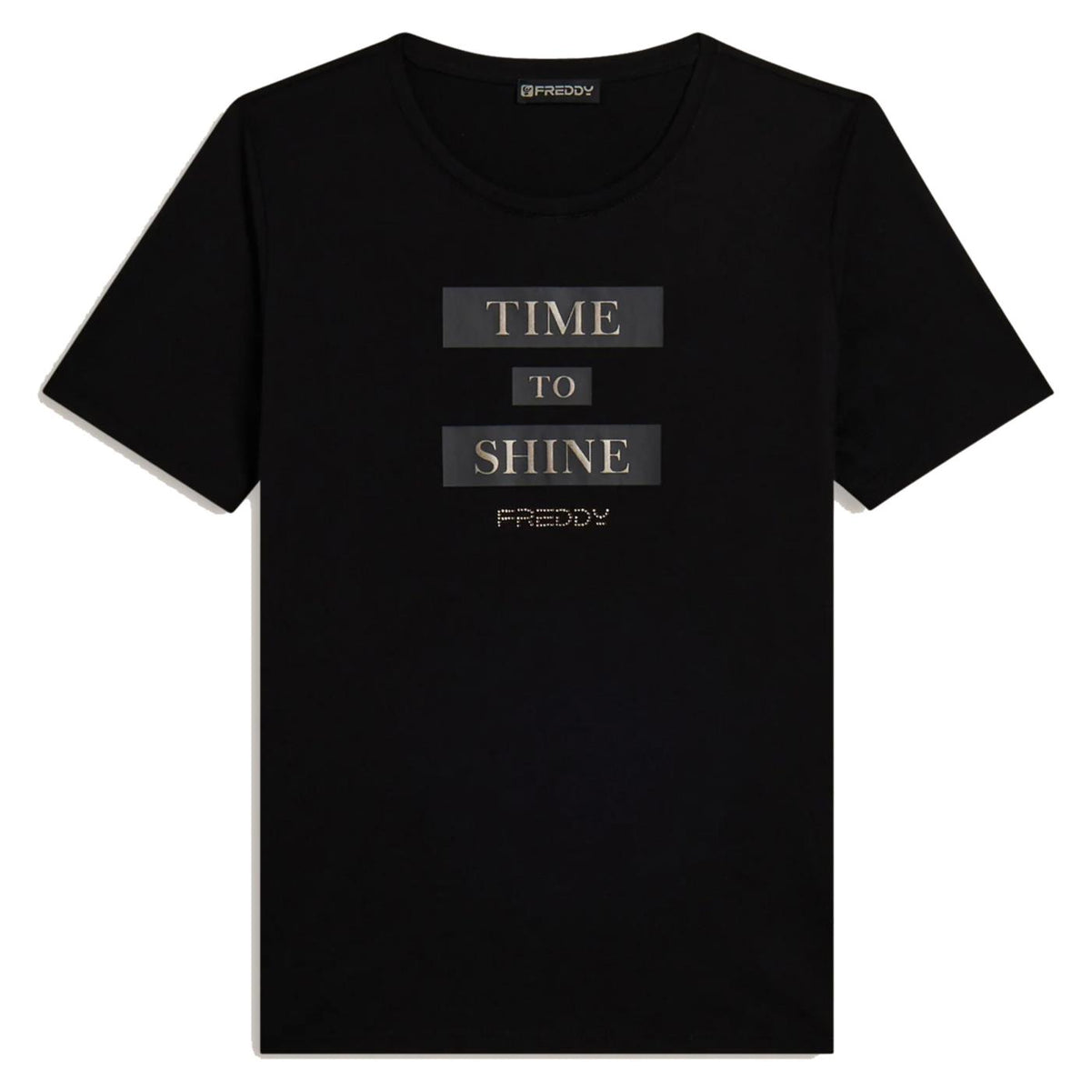 FREDDY T-SHIRT MC LIGHT JERSEY - Nero - immagine principale