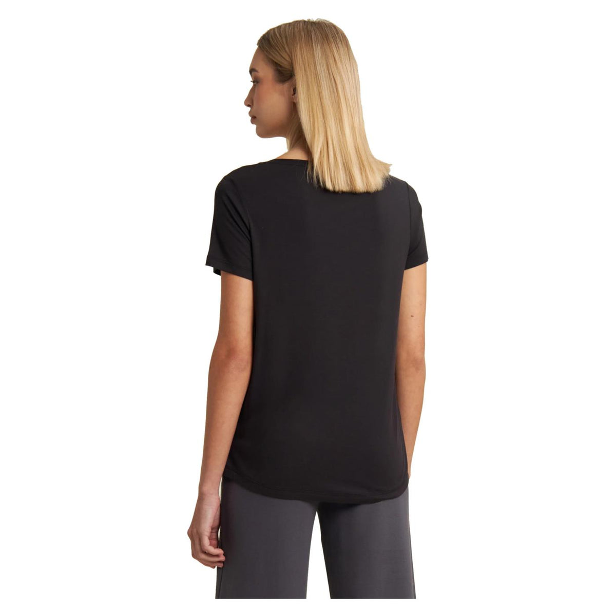 FREDDY T-SHIRT SLOUNGE VISCOSA - Nero - vista 4