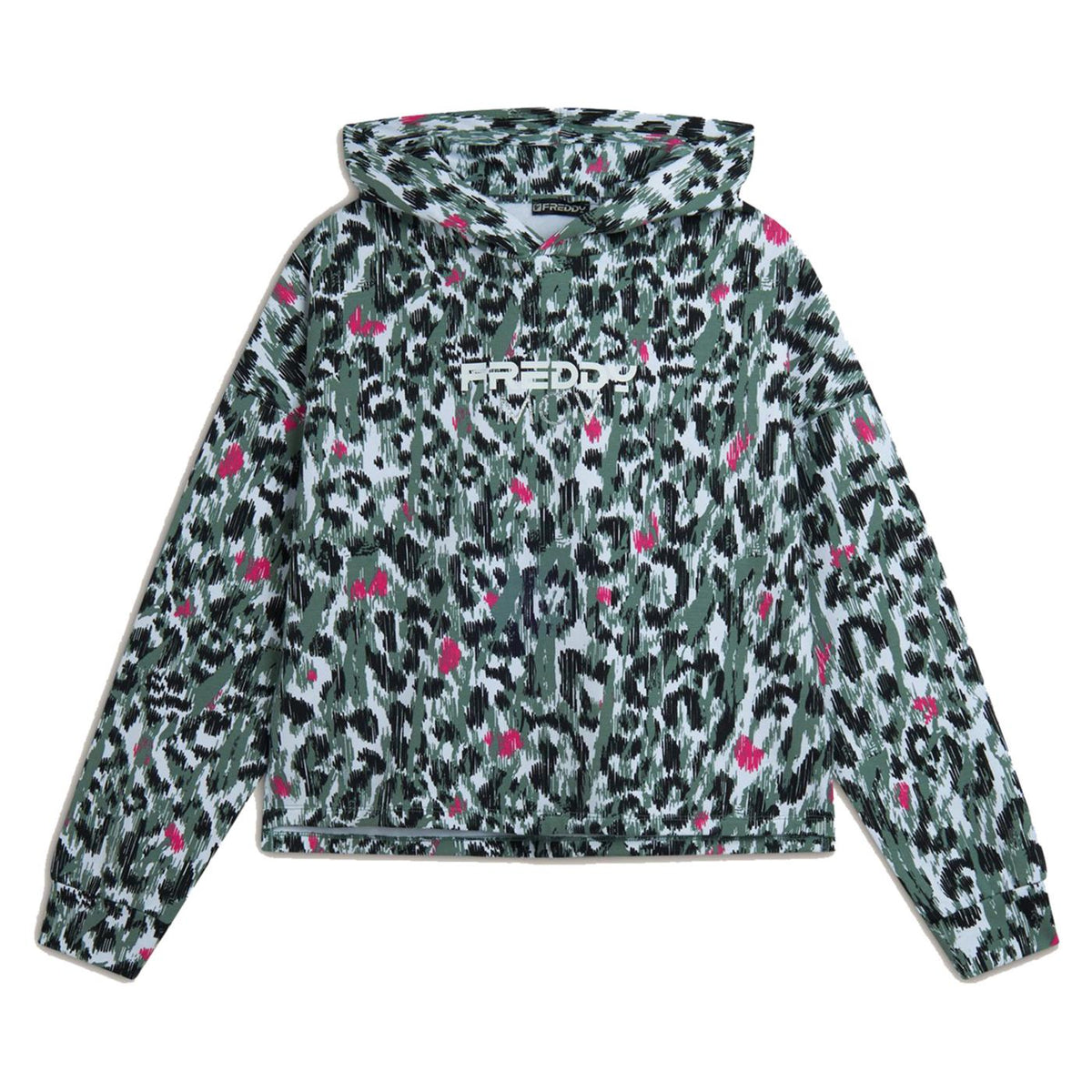 FREDDY MOVEMENT AOP CROP HOODIE