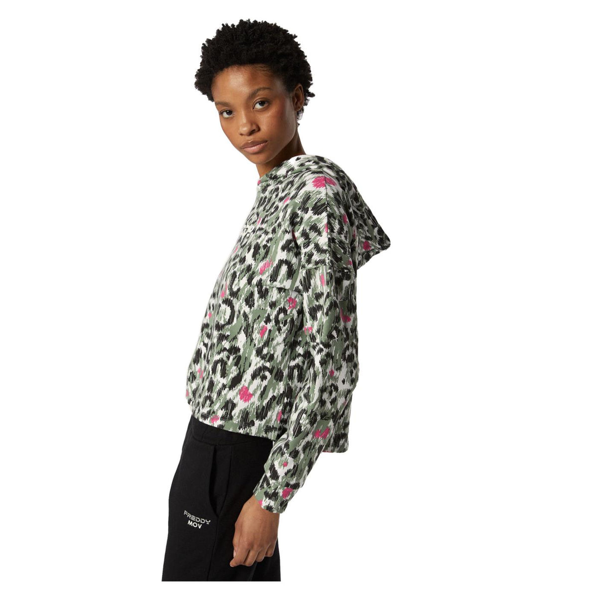 FREDDY MOVEMENT AOP CROP HOODIE