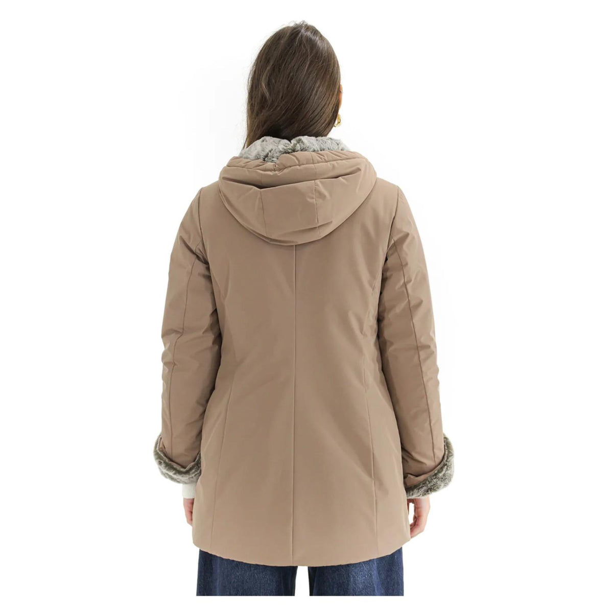 SUNS MARMOLADA FUR WOMAN JKT - Marrone chiaro - vista 3