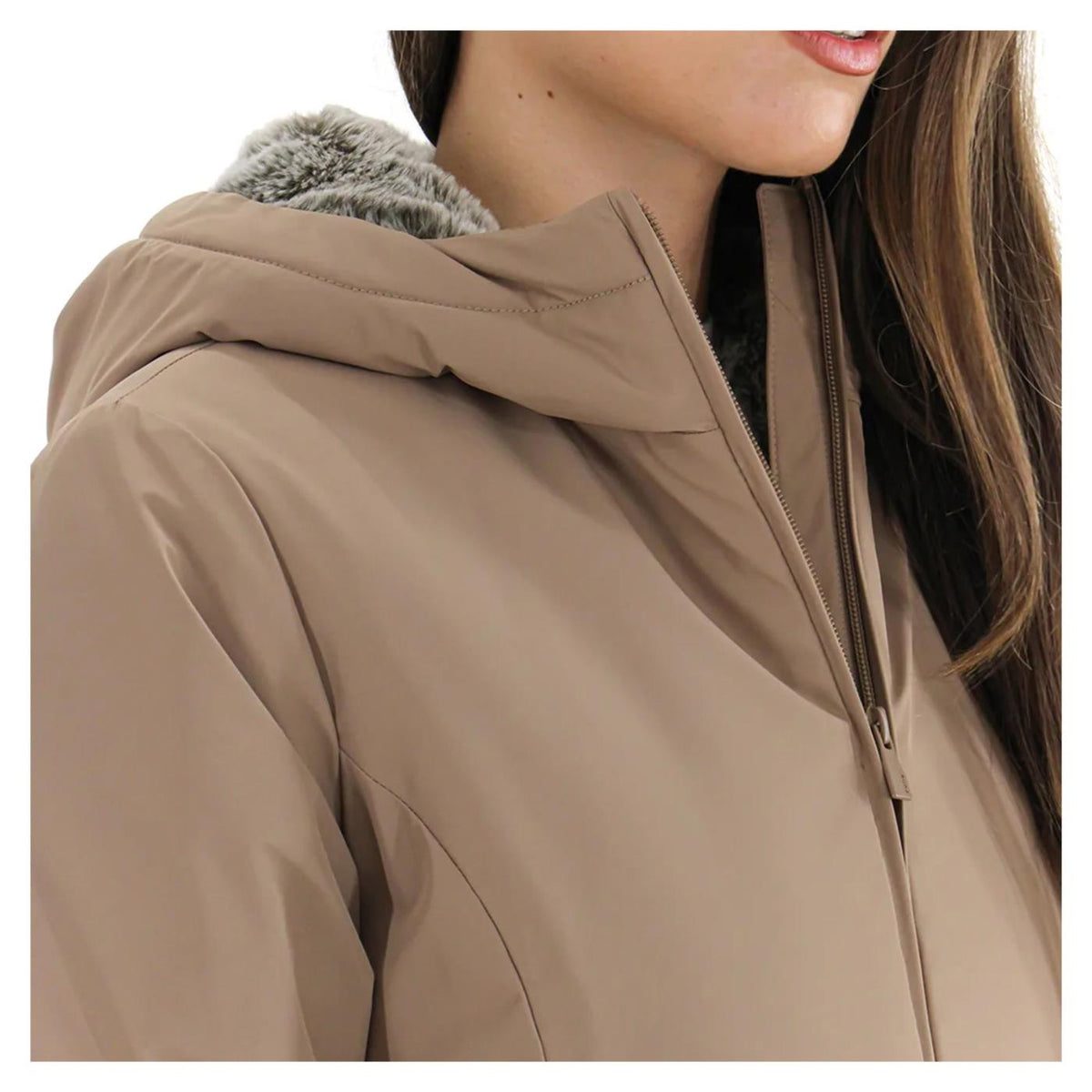 SUNS MARMOLADA FUR WOMAN JKT - Marrone chiaro - vista 7
