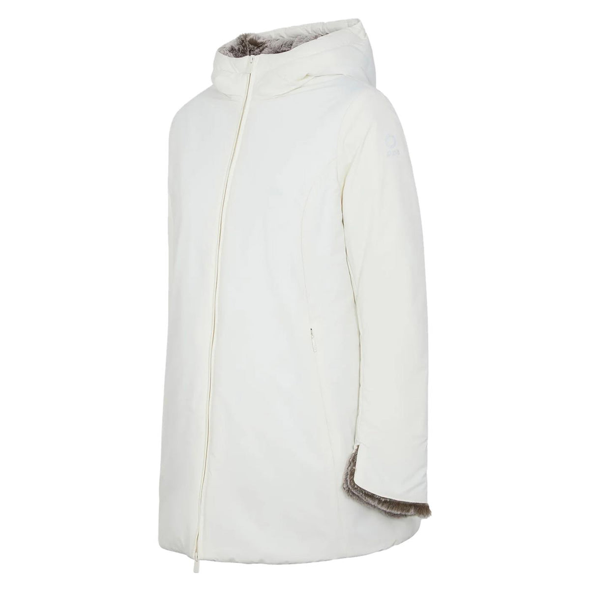 SUNS MARMOLADA FUR WOMAN JKT - Bianco - vista 3