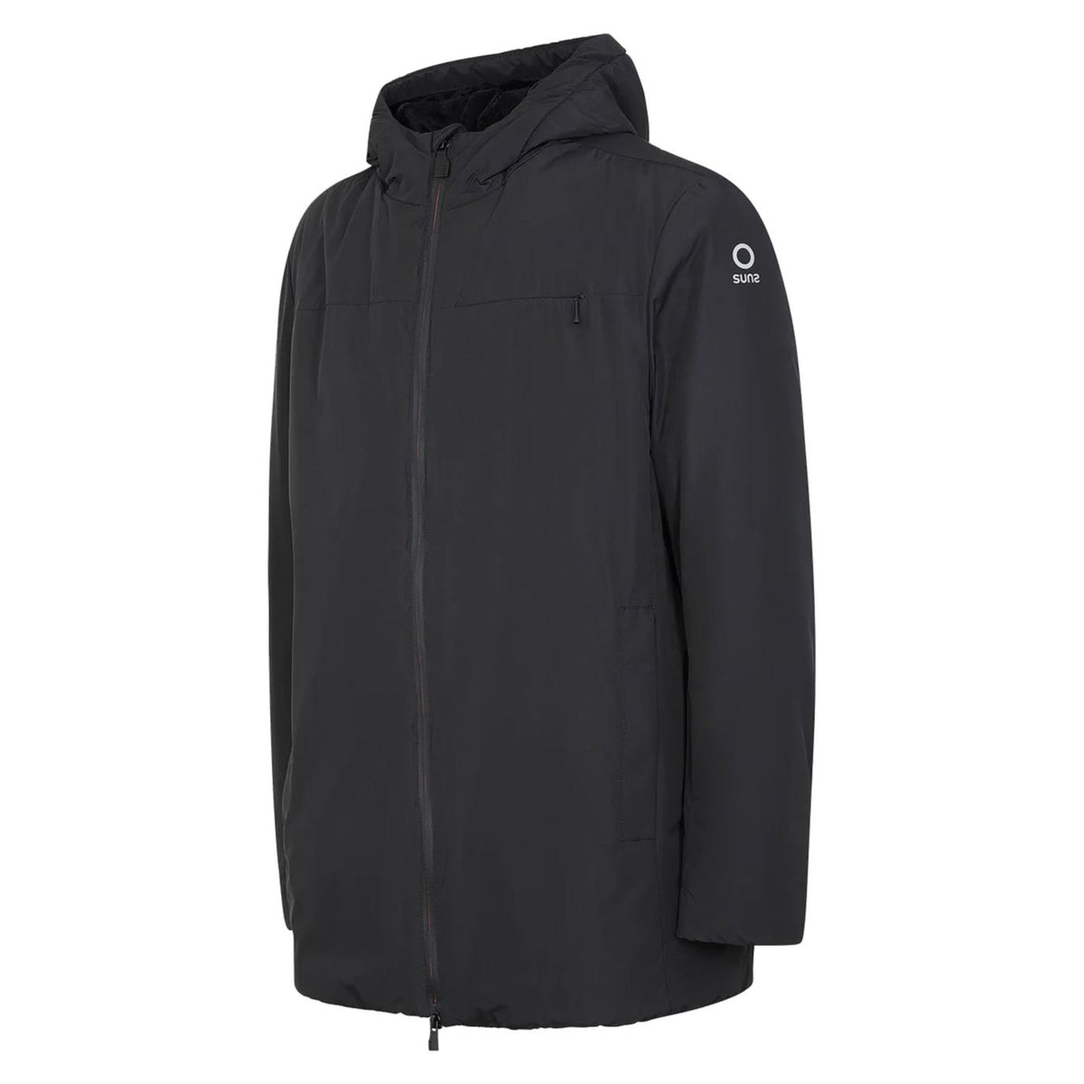 SUNS AURELIO LONG VELOUR JKT - Nero - vista 3