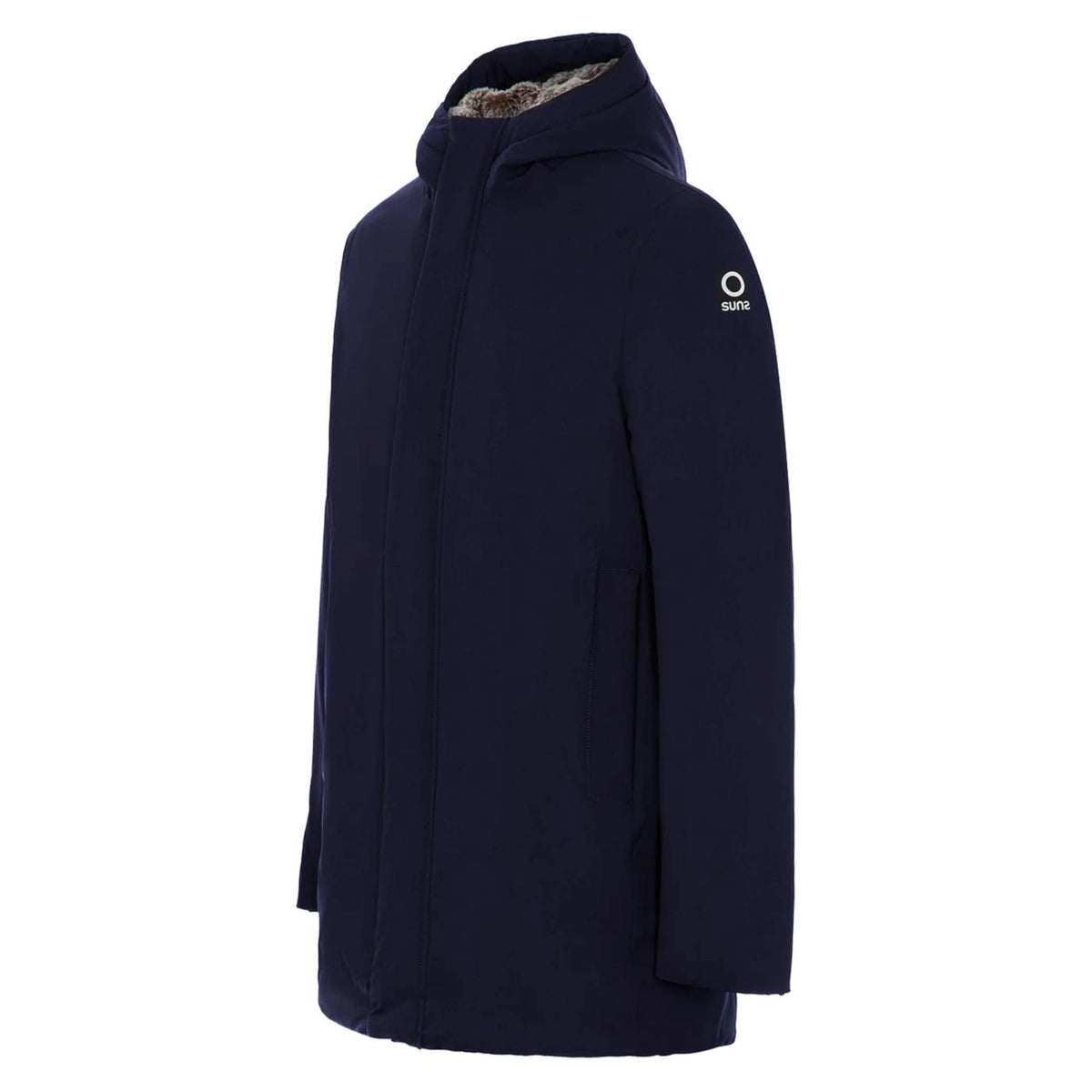 SUNS GRANSASSO FUR JACKET - Blu - vista 2