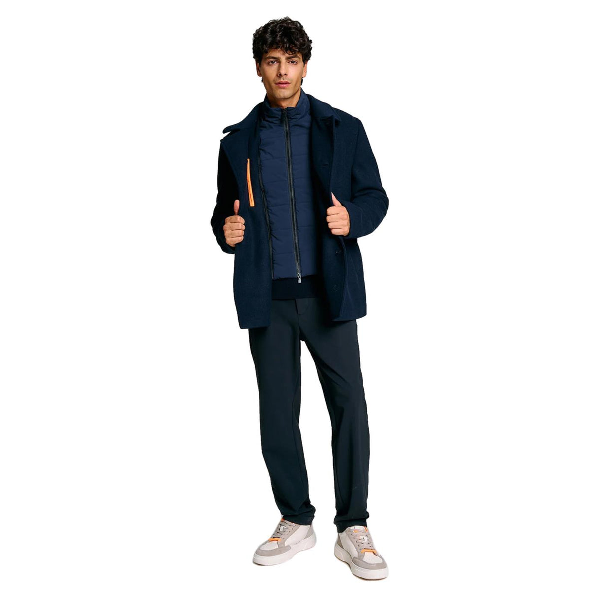SUNS COAT WOOL JACKET - Blu - vista 4
