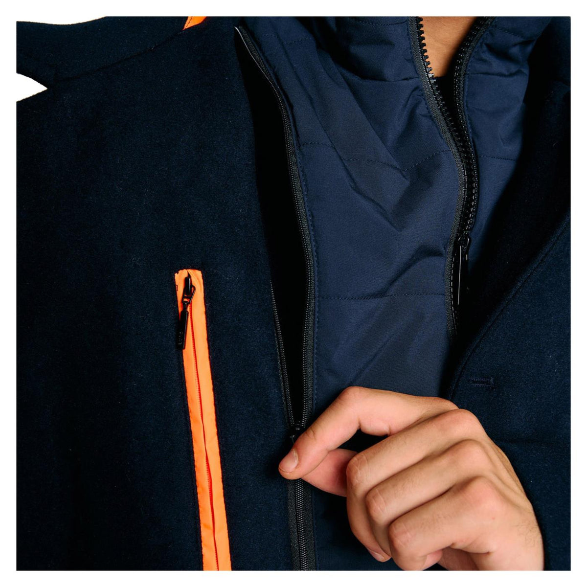 SUNS COAT WOOL JACKET - Blu - vista 5
